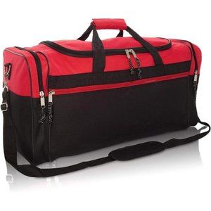 DALIX 25" Extra Large Vacation Travel Duffle Bag Red